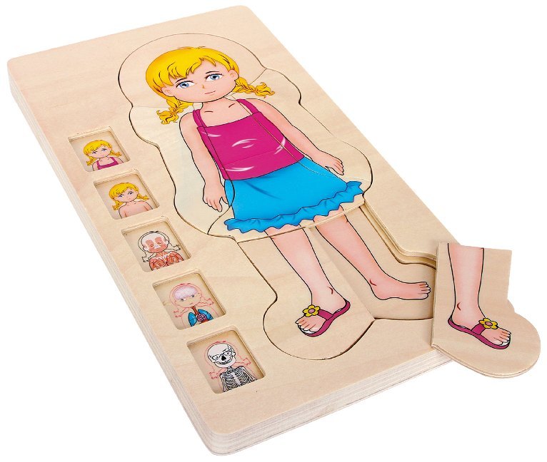 Holzpuzzle Anatomie Mädchen (Kinderpuzzle) main product photo