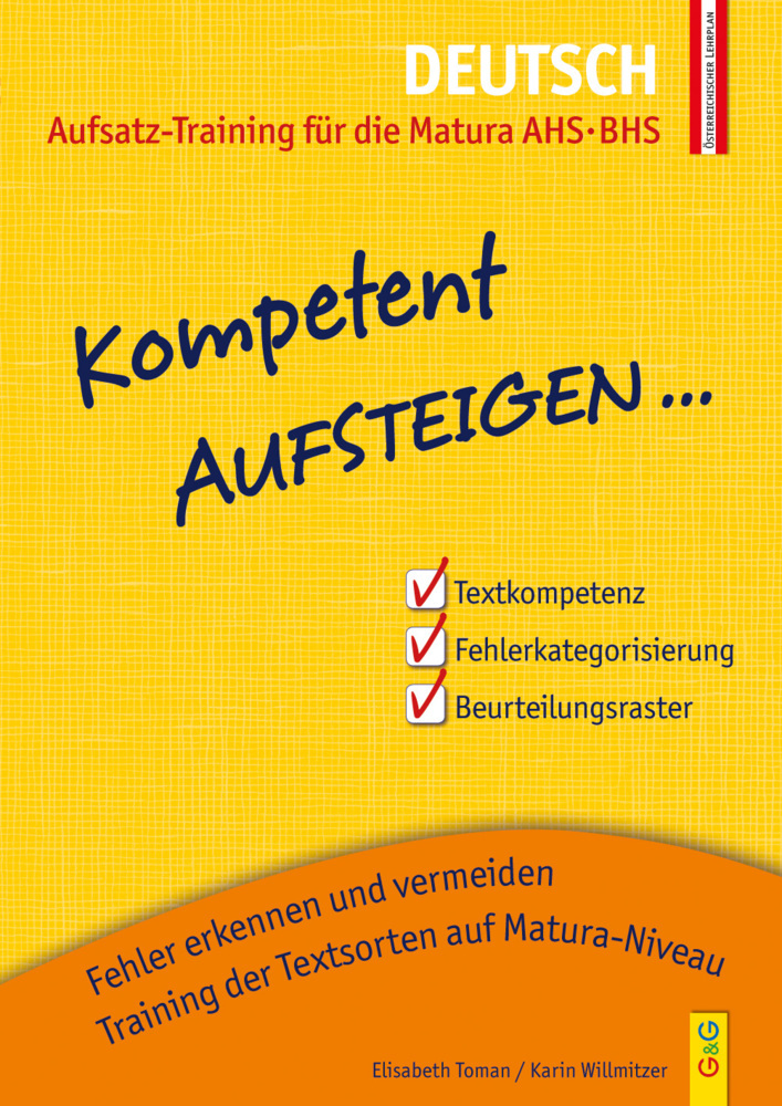 Kompetent Aufsteigen... Deutsch 8 - Aufsatz-Training für die Matura main product photo