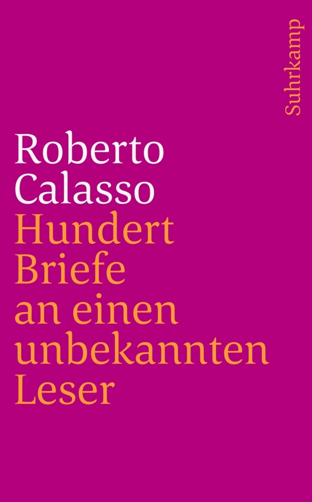 Hundert Briefe an einen unbekannten Leser main product photo