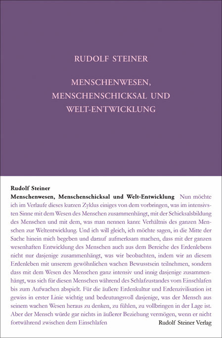 Menschenwesen, Menschenschicksal und Welt-Entwickelung main product photo