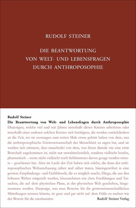 Die Beantwortung von Welt- und Lebensfragen durch Anthroposophie main product photo