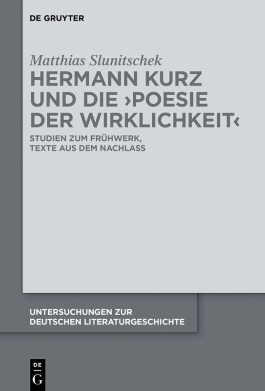 Hermann Kurz und die 'Poesie der Wirklichkeit' main product photo