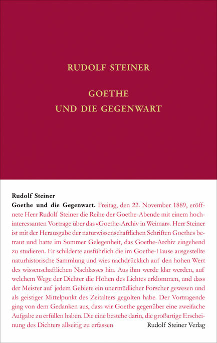 Goethe und die Gegenwart main product photo