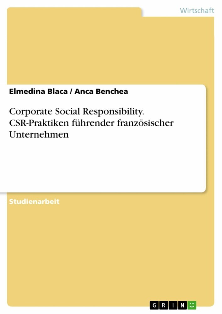 Corporate Social Responsibility. CSR-Praktiken führender französischer Unternehmen main product photo