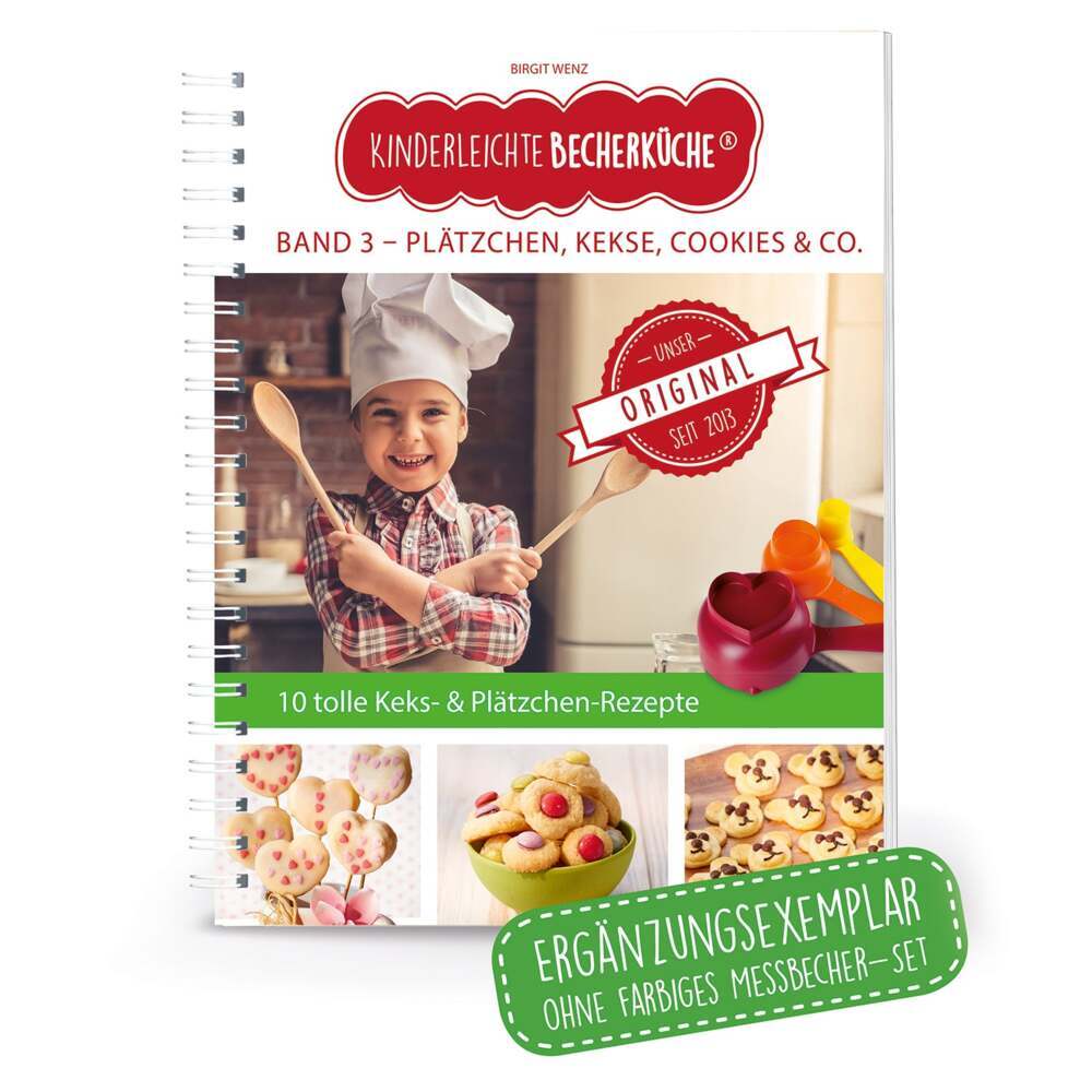 Kinderleichte Becherküche - Plätzchen, Kekse, Cookies & Co. (Band 3), m. 1 Buch, m. 3 Beilage, 4 Teile main product photo