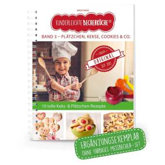Kinderleichte Becherküche - Plätzchen, Kekse, Cookies & Co. (Band 3), m. 1 Buch, m. 3 Beilage, 4 Teile