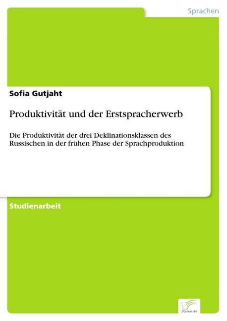 Produktivität und der Erstspracherwerb main product photo