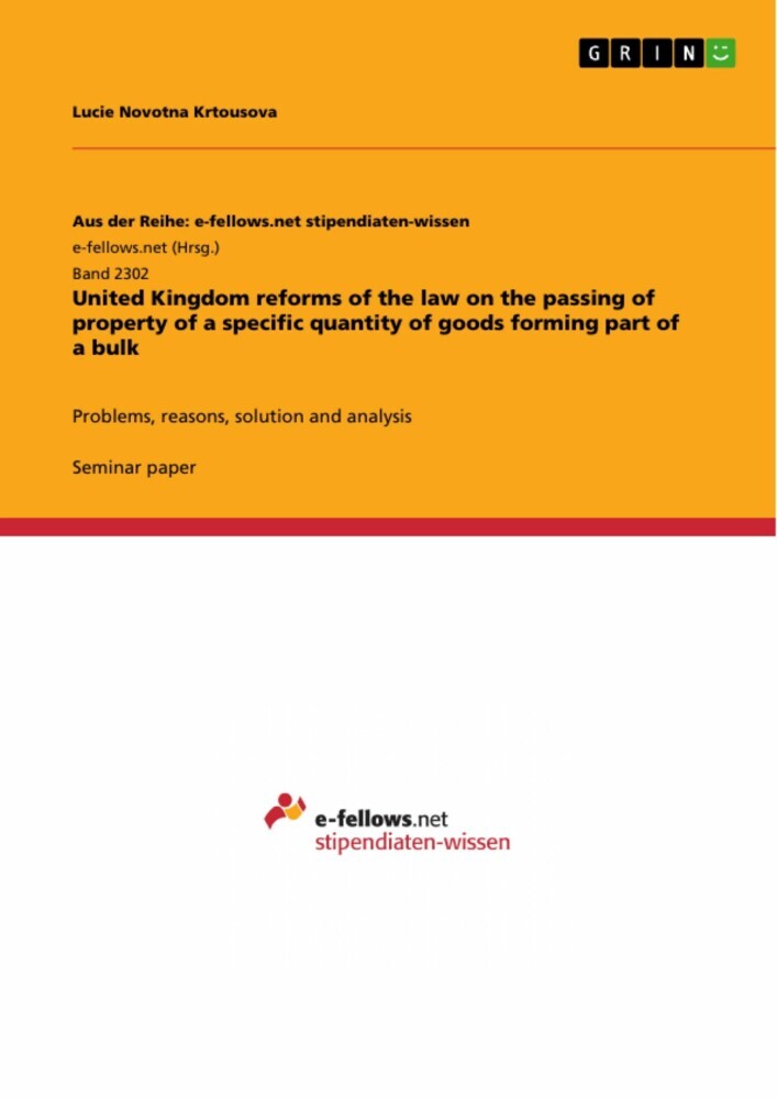 United Kingdom reforms of the law on the passing of property of a specific quantity of goods forming part of a bulk main product photo