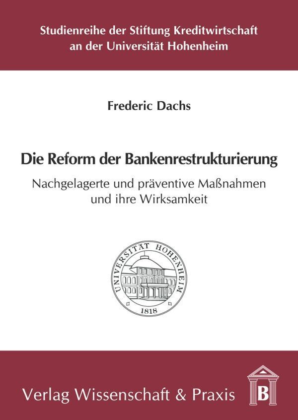Die Reform der Bankenrestrukturierung. main product photo
