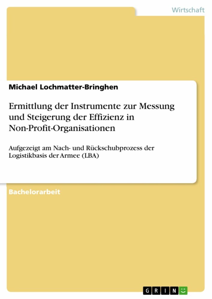 Ermittlung der Instrumente zur Messung und Steigerung der Effizienz in Non-Profit-Organisationen main product photo