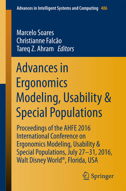 Advances in Ergonomics Modeling, Usability & Special Populations main product photo