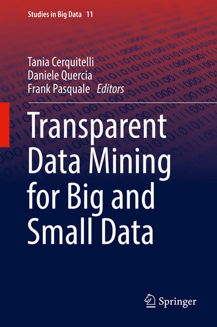 Transparent Data Mining for Big and Small Data main product photo