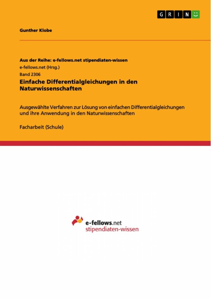 Einfache Differentialgleichungen in den Naturwissenschaften main product photo