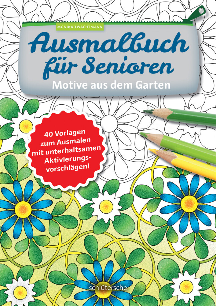 Ausmalbuch für Senioren. Motive aus dem Garten. main product photo