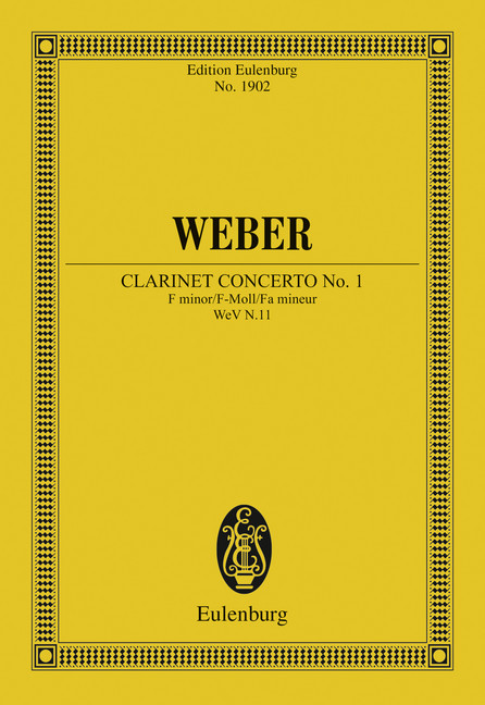Clarinet Concerto No. 1 F minor main product photo
