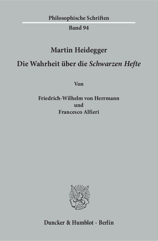 Martin Heidegger - Die Wahrheit über die "Schwarzen Hefte" main product photo