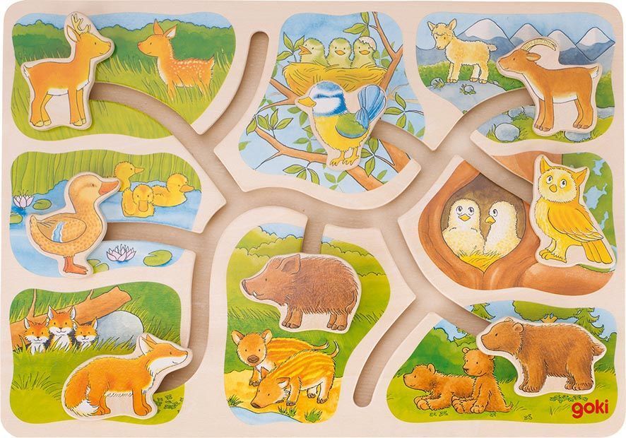 Schiebepuzzle Wer gehört zu wem? (Kinderpuzzle) main product photo