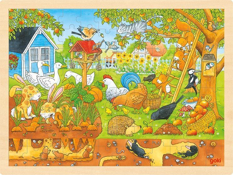 Unser Garten über und unter der Erde (Kinderpuzzle) main product photo