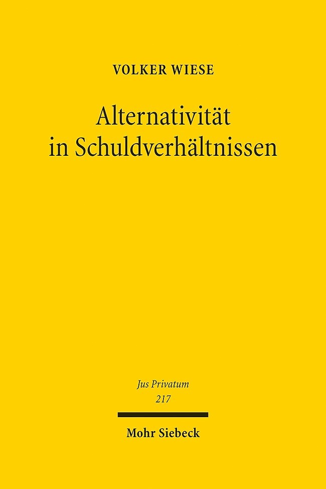 Alternativität in Schuldverhältnissen main product photo