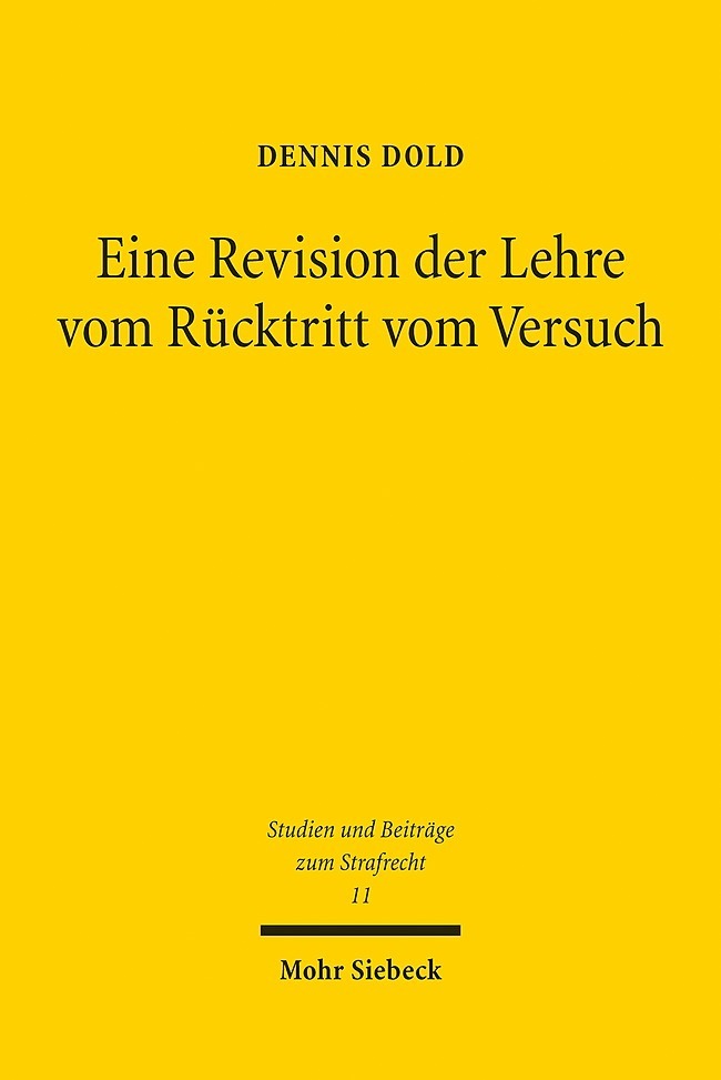 Eine Revision der Lehre vom Rücktritt vom Versuch main product photo
