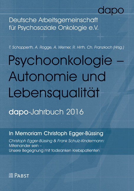 Psychoonkologie - Autonomie und Lebensqualität main product photo