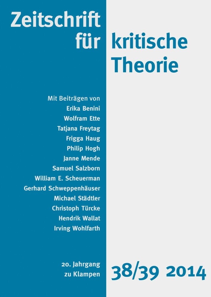Zeitschrift für kritische Theorie / Zeitschrift für kritische Theorie, Heft 38/39 main product photo