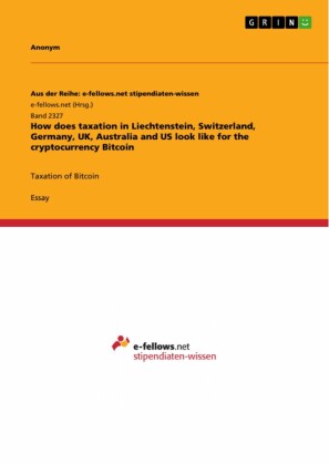 How does taxation in Liechtenstein, Switzerland, Germany, UK, Australia and US look like for the cryptocurrency Bitcoin