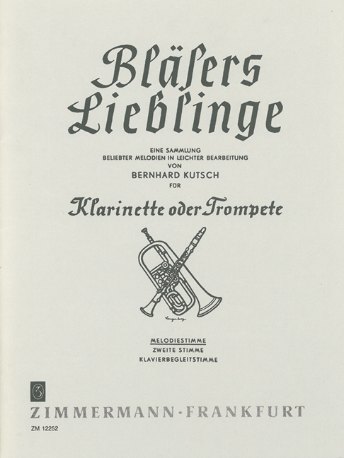 Bläsers Lieblinge, Klarinette (Trompete), Melodie-Ausgabe main product photo