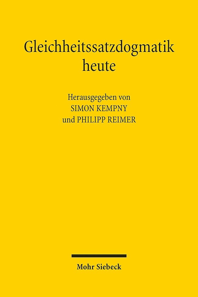 Gleichheitssatzdogmatik heute main product photo