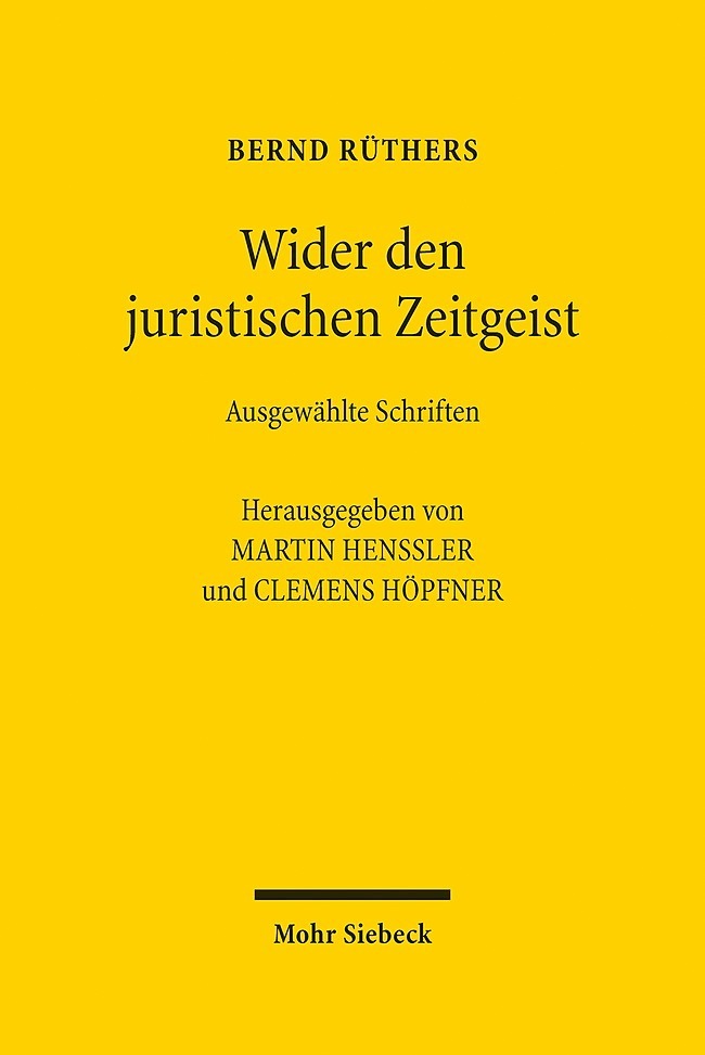 Wider den juristischen Zeitgeist - Ausgewählte Aufsätze von 1964 bis 2015 main product photo