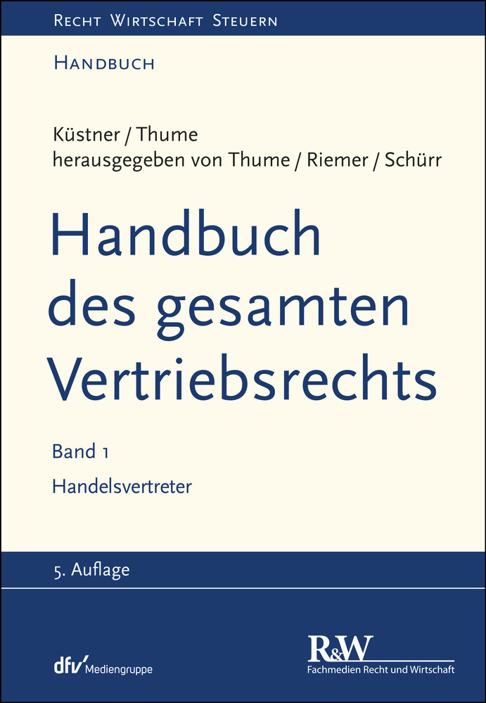 Handbuch des gesamten Vertriebsrechts, Band 1 main product photo