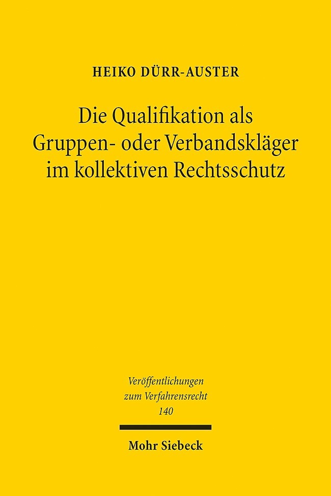 Die Qualifikation als Gruppen- oder Verbandskläger im kollektiven Rechtsschutz main product photo