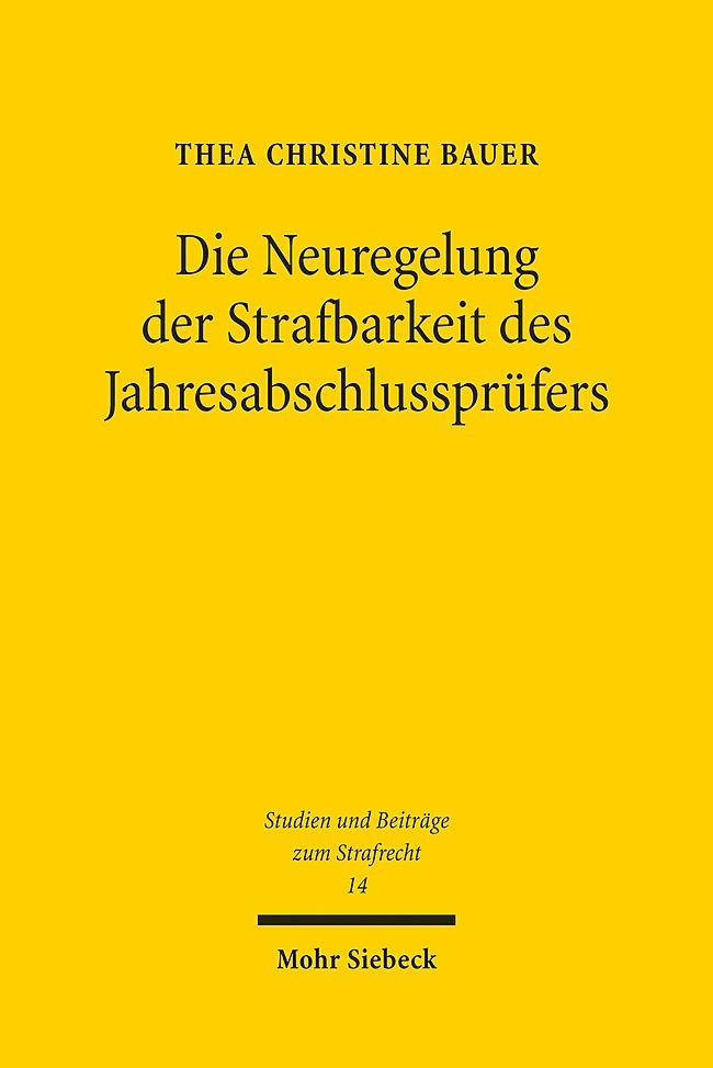 Die Neuregelung der Strafbarkeit des Jahresabschlussprüfers main product photo