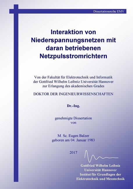 Interaktion von Niederspannungsnetzen mit daran betriebenen Netzpulsstromrichtern main product photo