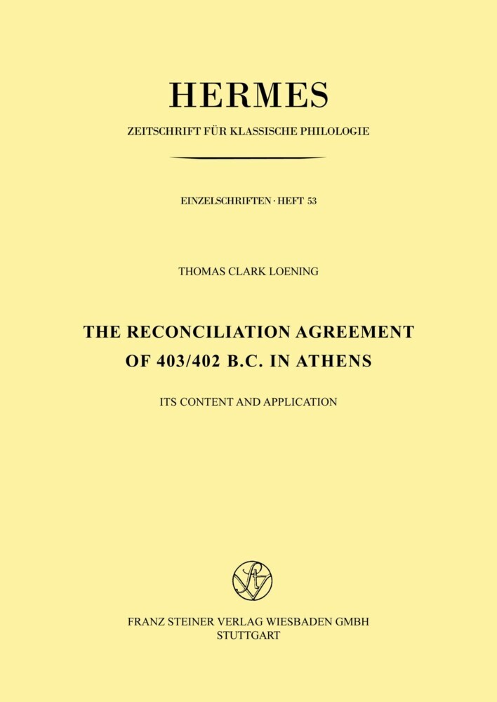 The Reconciliation Agreement of 403/402 B. C. in Athens main product photo