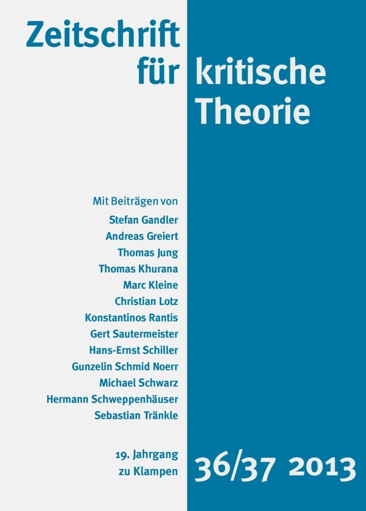 Zeitschrift für kritische Theorie / Zeitschrift für kritische Theorie, Heft 36/37 main product photo