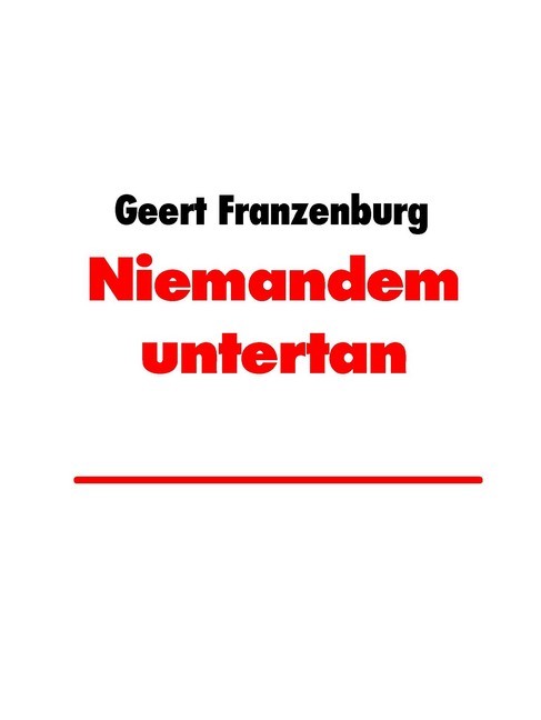Niemandem untertan main product photo