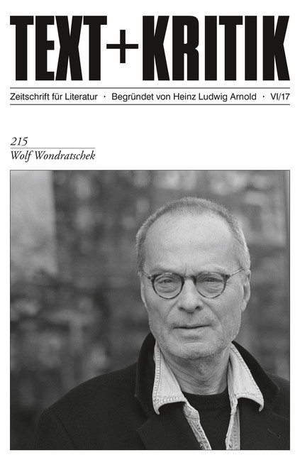 TEXT + KRITIK 215 - Wolf Wondratschek main product photo