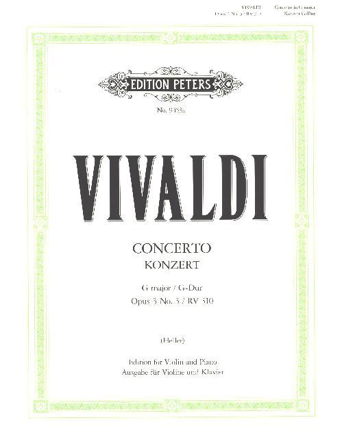Violin Concerto in G Op. 3 No. 3 (RV 310) main product photo