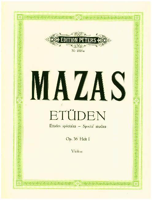 Studies Op. 36 for Violin, Vol. 1: Etüdes speciales. Bd.1 main product photo