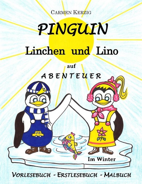 Pinguin Linchen und Lino auf Abenteuer im Winter main product photo