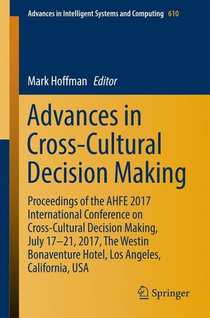 Advances in Cross-Cultural Decision Making main product photo