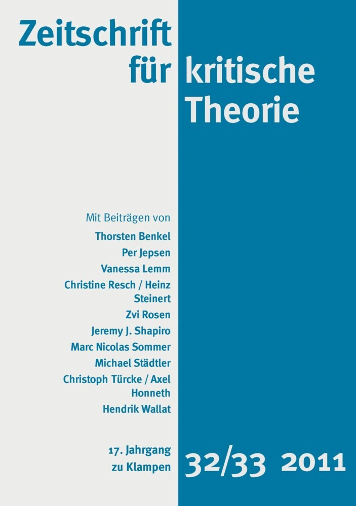 Zeitschrift für kritische Theorie / Zeitschrift für kritische Theorie, Heft 32/33 main product photo