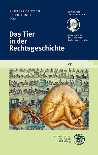 Das Tier in der Rechtsgeschichte main product photo