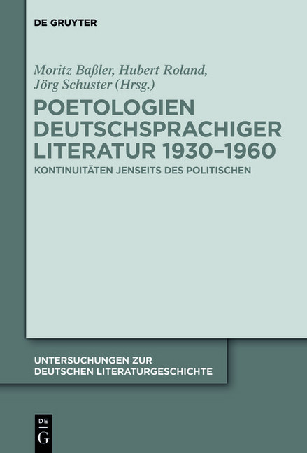 Poetologien deutschsprachiger Literatur 1930-1960 main product photo