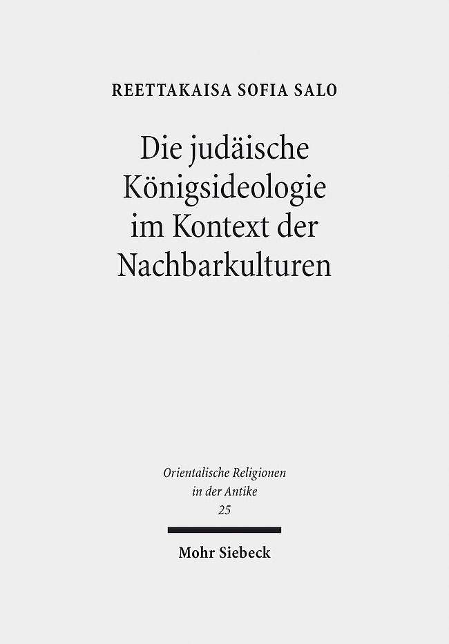 Die judäische Königsideologie im Kontext der Nachbarkulturen main product photo