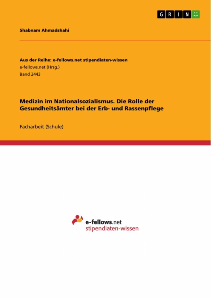 Medizin im Nationalsozialismus. Die Rolle der Gesundheitsämter bei der Erb- und Rassenpflege main product photo