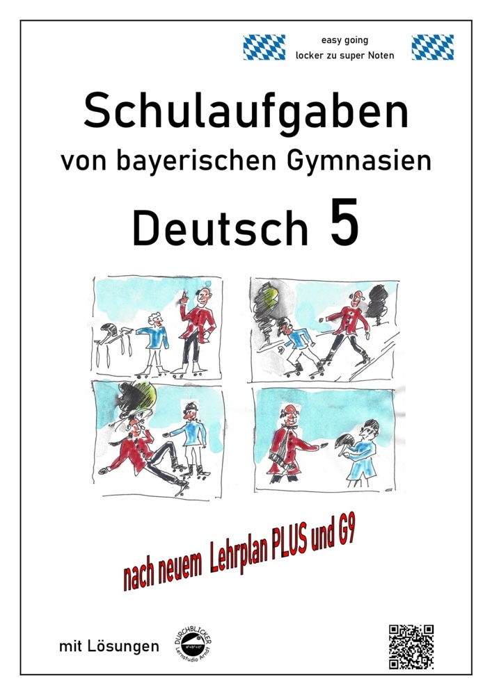 Deutsch 5, Schulaufgaben von bayerischen Gymnasien mit Lösungen nach LehrplanPLUS und G9 main product photo