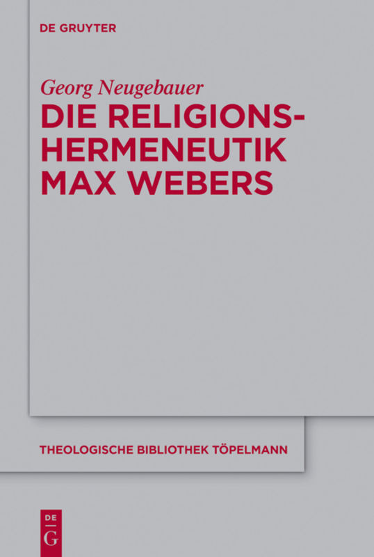 Die Religionshermeneutik Max Webers main product photo