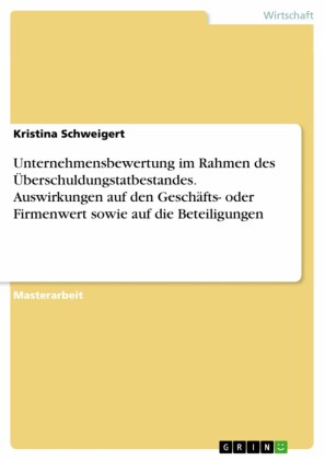 Unternehmensbewertung im Rahmen des Überschuldungstatbestandes. Auswirkungen auf den Geschäfts- oder Firmenwert sowie auf die Beteiligungen